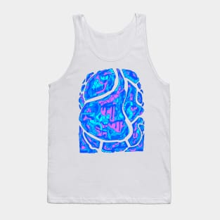 Blue Abstract Wave of Thoughts No 3 Tank Top